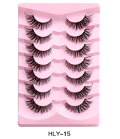 Soie Vison Bande Cils Mince Bande Noire D Curl Faux Cils 3d Naturel Moelleux Cils En Gros Pleine Bande Cils Naturels