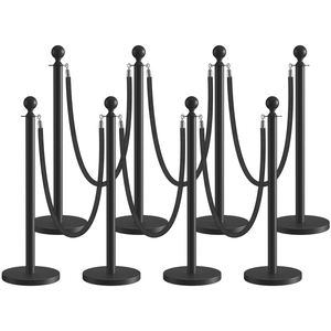 Barriere per Code e Gestione della Folla, Pali Neri per Aeroporti, Barriere Stradali di Sicurezza a Prezzi Convenienti - Product Image 6