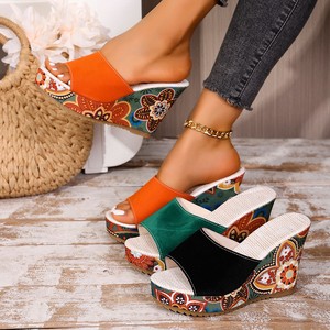 Sandali con zeppa da donna alla moda 2025, nuovi arrivi estivi, con plateau e tacco spesso, taglie grandi, colorati, con rialzo interno SL 231 - Product Image 1