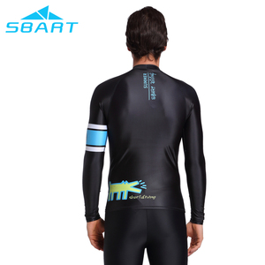 Sbart High Quality <b>Men's</b> Long Sleeve Sublimation Printed Rashie Custom Rashguard Upf50+ <b>Swimming</b> Vest Surfing Rash Guard - Product Image 5