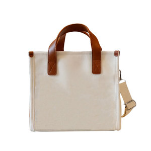 Bolsas de Lona Reutilizables Personalizables, Bolsas de Lona de Dos Tonos con Correa de Hombro Desmontable - Product Image 6