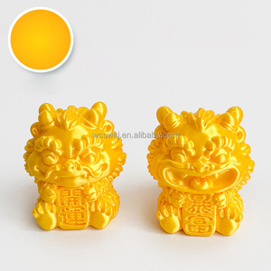 León de la Fortuna y la Riqueza, Figura de Juguete de Simulación Personalizada Impresa en 3D, Estilo Nacional, Tendencia, Regalos Auspiciosos, Pequeños Regalos, Plástico PVC para Coche - Product Image 1