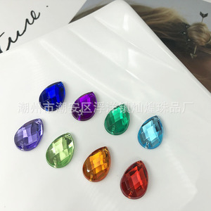 Strass acryliques en forme de goutte d'eau, 16 facettes, perles dispersées pour la fabrication de bijoux et décorations DIY - Product Image 4