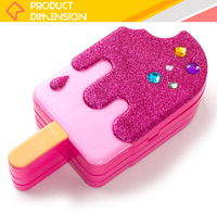 Palette de maquillage en forme de glace avec trois compartiments, jouets de cosmétique pour filles, nouvelle collection