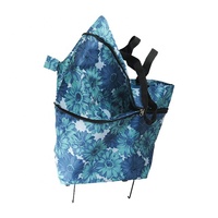 Sac de courses pliable en tissu Oxford imperméable imprimé sur mesure, durable, avec roulettes