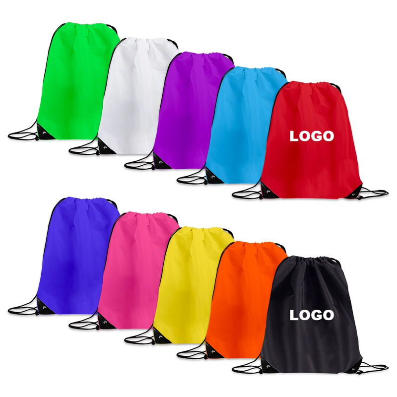 custom logo drawstring bag