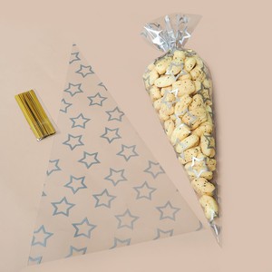 Bolsa de palomitas de maíz Bolsa de plástico Linda desechable Pequeña bolsa triangular creativa para hornear Dim Sum - Product Image 4