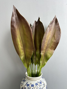 ใบแอสพิสตร้าประดิษฐ์สัมผัสเหมือนจริง ทำจาก PU ใบไม้ประดิษฐ์เสมือนจริง ใบแอสพิสตร้าจำลองคุณภาพสูง สำหรับจัดดอกไม้ตกแต่งงานแต่งงาน - Product Image 6