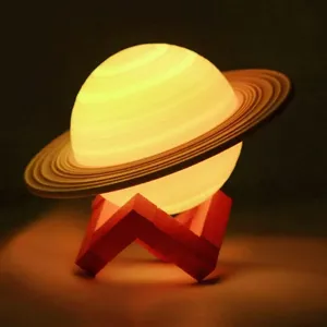 New Original Planet Lamp Saturn <b>Light</b> Bedroom Bedside Lamp <b>Night</b> <b>Light</b> USB Rechargeable Touch Style New Strange Lamp - Product Image 1