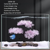 Décorations et ornements pour aquarium Lulu, flocon de neige simulé, pin rose d'accueil, modèle de plante en pot 389 #