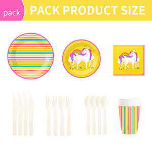 Ensemble de vaisselle jetable pour fête sur le thème des animaux jaunes DAMAI, assiettes, gobelets, serviettes en papier, décoration de fête pour enfants - Product Image 6