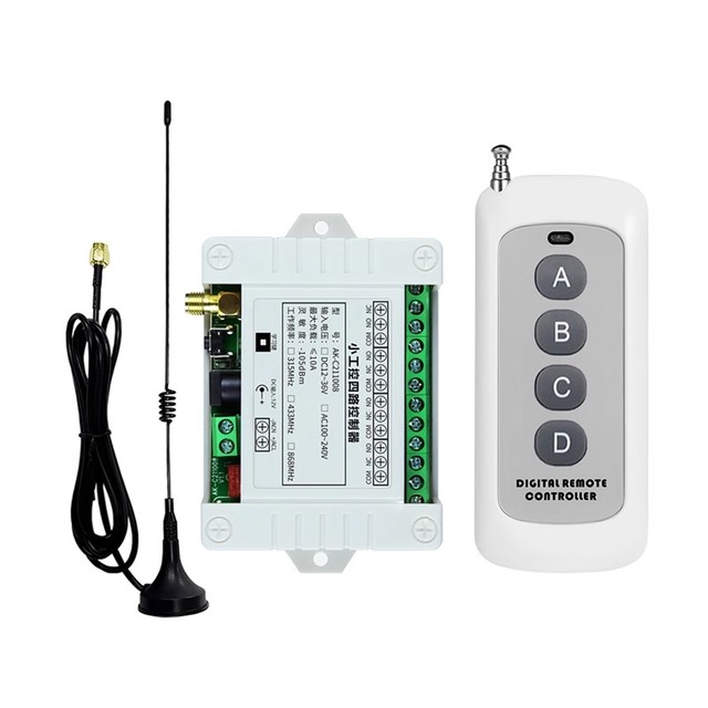 433Mhz 110V 220V 4CH Universal Remote Control Switches  RF Receiver and Transmitter,for Remote Control Garage Curtain Motor LED