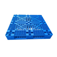 Palettes d'entrepôt en plastique recyclé robuste à usage intensif, à simple face, empilables à 6 voies, en HDPE et PP, charge statique de 7000 kg pour le transport de marchandises