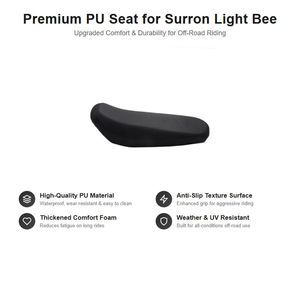 Coussin <span class=keywords><strong>de</strong></span> siège antidérapant en cuir PU pour <span class=keywords><strong>moto</strong></span> électrique tout-terrain Sur-Ron Light Bee X S, remplacement <span class=keywords><strong>de</strong></span> <span class=keywords><strong>selle</strong></span> en mousse épaisse imperméable - Product Image 2