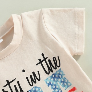 Abbigliamento Estivo per Bambine 3 Anni, Magliette con Logo e Pantaloncini Coordinati, Set 2 Pezzi per il Quattro Luglio - Product Image 5