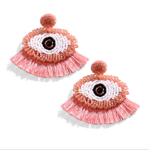 Pendientes de ojo de <span class=keywords><strong>diablo</strong></span> bohemios a <span class=keywords><strong>la</strong></span> moda 2025, pendientes de borla, joyería para mujer - Product Image 4