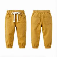 Pantalon enfant personnalisé avec logo, faible MOQ, 100 % coton, style boutique, vintage, unisexe, pour tout-petits, coupe sarouel, vente en gros