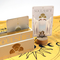 Carte de tarot de déesse Oracle imprimée de logo personnalisé pour ensemble de guide-ruban en feuille d'or emballé dans un carton d'art en papier durable