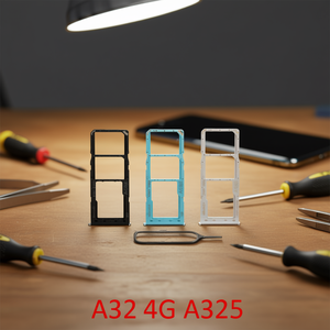 Tiroir SIM triple (noir, bleu, blanc) pour Samsung Galaxy A32 4G A325 – Pièce de rechange - Product Image 3