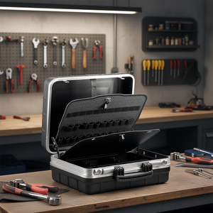 Boîte à outils avec insert en mousse et fermoirs verrouillables pour usage professionnel - Product Image 3