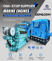 Nouveau prix d'usine, moteur diesel marin de haute qualité à démarrage électrique, refroidi par eau, 135 kW, 4 temps, 4 cylindres, GOLD POWER Euro 2