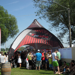 Tùy Chỉnh In Expo Dome Khung Nhôm Tán Ngoài Trời Spider Dome Vòm Lều Xe Triển Lãm Bóng Râm Mái Hiên Lều Cho Các Sự Kiện Lớn - Product Image 5