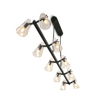Lámpara Colgante XZ para Cafetería, LED Moderna Industrial Nórdica, Lámpara de Techo para Oficina, Bar, Restaurante, Cocina, Comedor