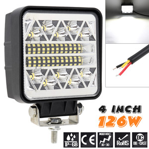 Lampe de travail LED Super brillante, 126W, 6000K, carrée, étanche, phare de voiture pour Suv tout-terrain, bateau, <span class=keywords><strong>4X4</strong></span>, JK, 4Wd, camion, voitures, <span class=keywords><strong>Auto</strong></span> - Product Image 6