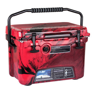 Glacière rotomoulée Kuer 20 quarts, camouflage rouge, portable, pour la pêche et le rangement extérieur - Product Image 5