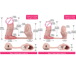 เครื่องขยายทวารหนักแบบสั่นรูปกำปั้น เชื่อมต่อกับปลอกอวัยวะเพศชายแบบสมจริง ขยายขนาดอวัยวะเพศชาย 2in1 กระตุ้นจุด P&G ของเล่นทางเพศสำหรับคู่รัก - Product Image 6