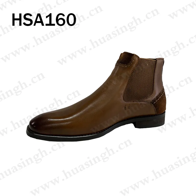 LXG Fashion Brown Gradient Men Suit Shoes Top Comfy Genuine Leather Ankle Dress Shoes HSA160