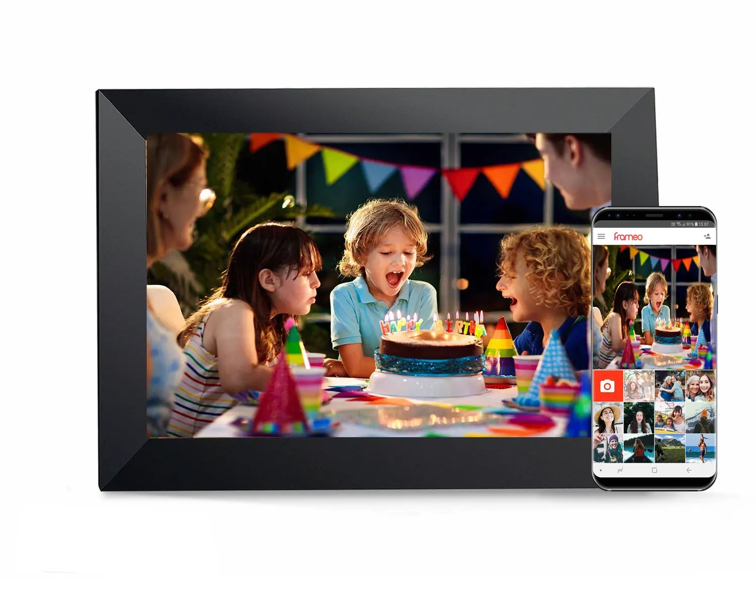 Cadre photo numérique Frameo partager à distance des photos à partir d'un écran tactile mobile WIFI 10 pouces cadre photo numérique