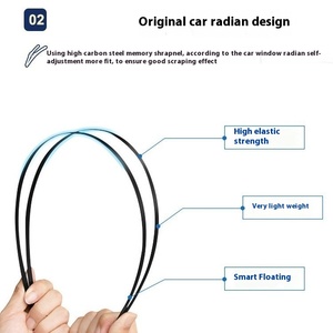 Spazzola tergicristallo universale in acciaio a forma di U in gomma per Audi per <span class=keywords><strong>Toyota</strong></span> <span class=keywords><strong>Avensis</strong></span> mitbrücz autovetture accessori per auto - Product Image 3