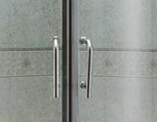 Porte de douche coulissante en verre avec cadre en alliage d'aluminium, vente en gros d'usine