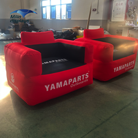 Fauteuil gonflable imprimé personnalisé, canapé-lit scellé à l'air avec tabouret pour le sport motorisé, les salons professionnels, les événements de vente au détail
