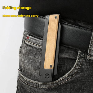 Couteau à greffer pliable avec manche en bambou, outil d'extérieur, couteau de camping, couteau pratique pour l'autodéfense, couteau à fruits - Product Image 4