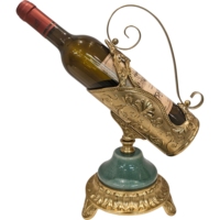 Support à vin sculpté orné de style nordique moderne avec base en céramique bicolore pour centre de table et décoration de mariage