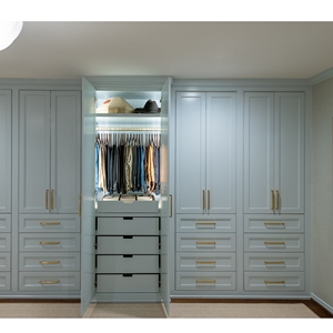 Armoire modulaire moderne et durable bleue avec tringle <span class=keywords><strong>de</strong></span> suspension fixe, personnalisable pour l'ameublement <span class=keywords><strong>de</strong></span> la maison - Product Image 2