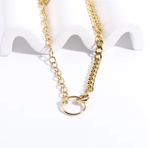 2023 Wholesale Price Gold Plated Fashion Stainless Steel Small Size Collar Chain Bulk Metal Chain