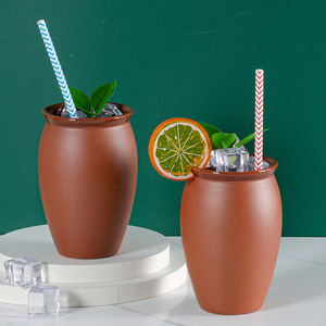 12 OZ Clay Mexican Cantaritos De Barro Pottery Copas De Vino <span class=keywords><strong>Para</strong></span> Tequila Margaritas <span class=keywords><strong>Mojitos</strong></span> - Product Image 5