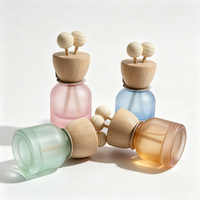 Diffuseur de parfum pour voiture en verre transparent givré en forme de balle, à suspendre à la grille d'aération, 8 ml