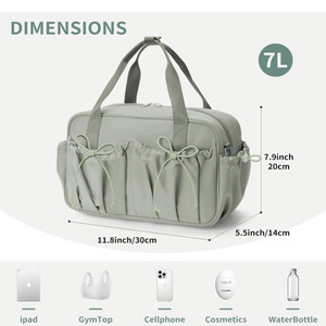 Bolso de Mano de 7L con Separación para Artículos Húmedos y Secos, con Correa Cruzada, para Gimnasio, Yoga, Viajes, Uso Diario y Cosméticos - Product Image 4
