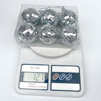 5cm Lasergravierte Verspiegelte Glasschaum-Kugel Reflektierender Minimalistischer Stil Weihnachtsschmuck Bühnendekoration Disco Bar/KTV Discokugel 6