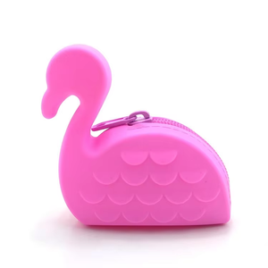 2024 Best-selling High Quality <b>Cute</b> Shaped Flamingo Silicone Coin <b>Purse</b> Silicone Bag - Product Image 6