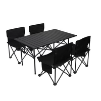 Ensemble de chaise et table de camping portables en métal moderne, ensemble de table et chaise pliantes pour pique-nique en plein air