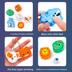 Porte-clés Fidget Switch de Clavier Imprimé en 3D, Jouet Clic Clic Amusant, Modèle Cartoon Axis, Anti-stress, Vente en Gros pour Stands de Rue - Product Image 3