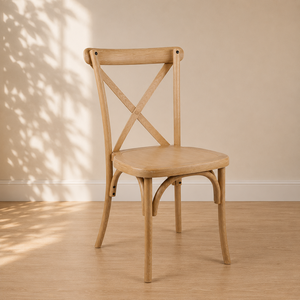 Chaise à dossier croisé en résine - Design industriel moderne, durable et robuste, réglable pour l'hôtellerie et la restauration en extérieur - Product Image 1