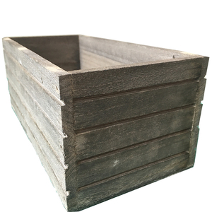 Scatole di immagazzinaggio in legno rustiche montate a parete con manici eco-friendly vasi di fiori e fioriere 10x10cm - Product Image 4
