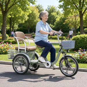 Triciclo Eléctrico Plegable para Adultos, 3 Ruedas, Bicicleta Eléctrica sin Escobillas, 3 Velocidades, Batería de Litio de 16 Pulgadas y 576 Wh, para Transporte de Carga y Desplazamientos - Product Image 6
