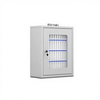 Armoire de rangement sécurisée en acier murale à 48 compartiments pour téléphones portables et petits objets de valeur, gain de place